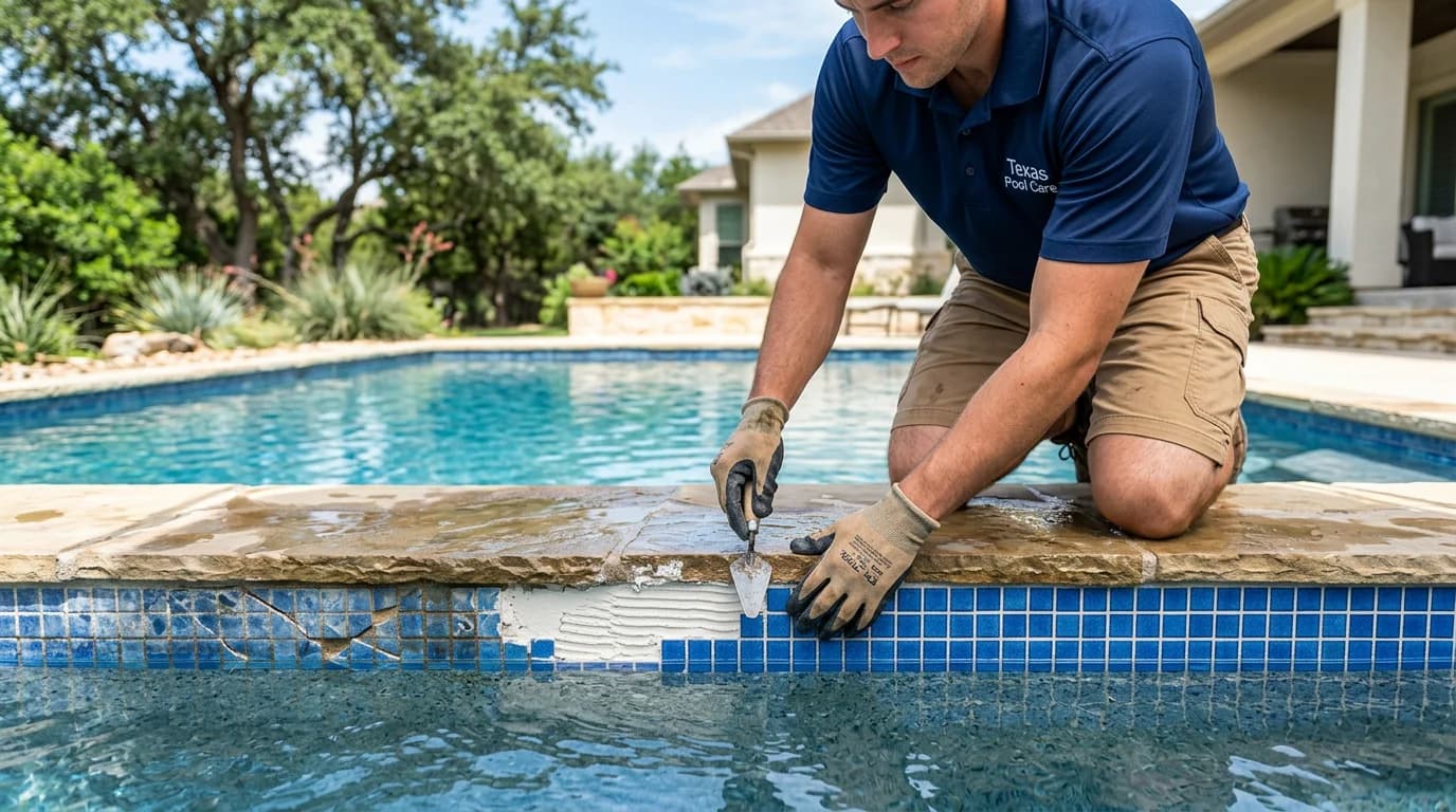 Fix Cracked or Falling Pool Tiles in Bee Cave Today
