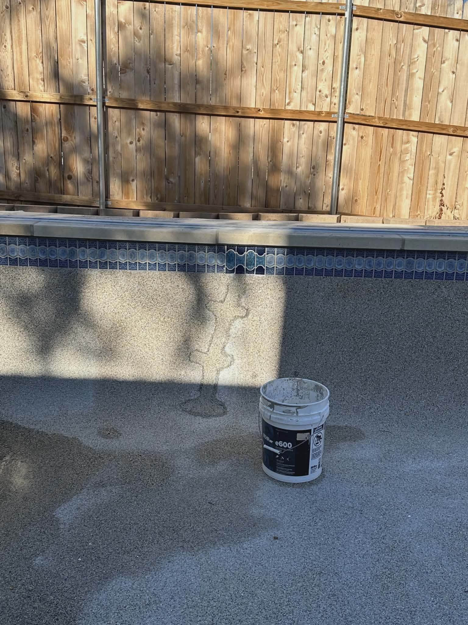Pool crack repair - finished surface after repair
